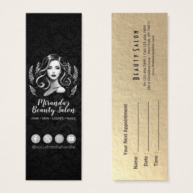 Makeup Artist Hair Stylist Beauty Salon Lash Brows (Front & Back)