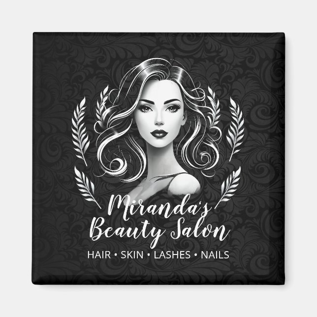 Makeup Artist Hair Stylist Beauty Salon Lash Brows Magnet (Front)