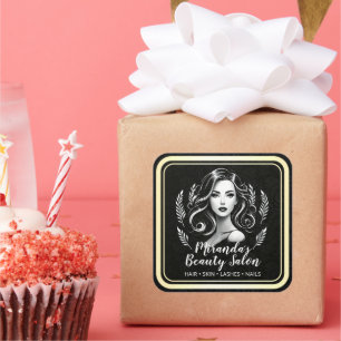 Makeup Artist Hair Stylist Beauty Salon Lash Brows Square Sticker
