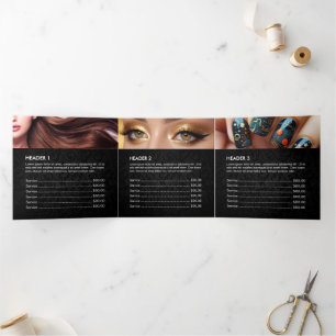 Makeup Artist Hair Stylist Beauty Salon Trifold