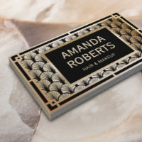Makeup Artist & Hair Stylist Elegant Gold Art Deco