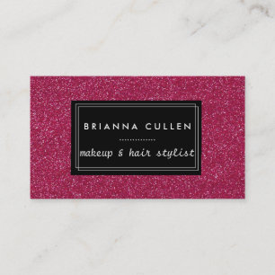 Makeup Artist Hair Stylist Funky Glitter Business Card