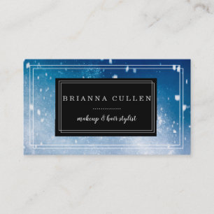 Makeup Artist Hair Stylist Funky Green Glitter Business Card