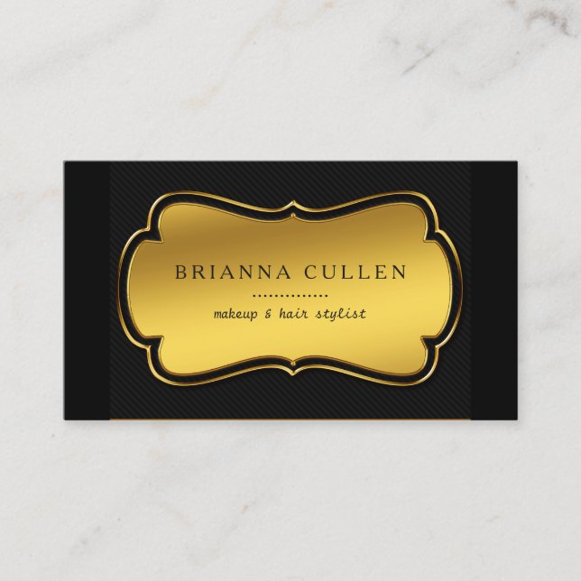 Makeup Artist Hair Stylist Funky Silver Glitter Business Card (Front)