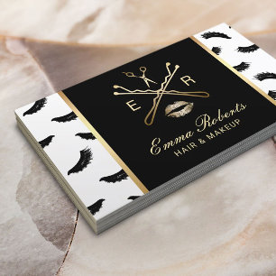 Makeup Artist Hair Stylist Lashes Print Salon Business Card