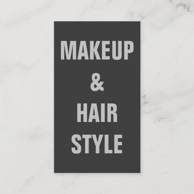 Makeup Artist Hair Stylist Modern Plain Minimalist Business Card (Front)