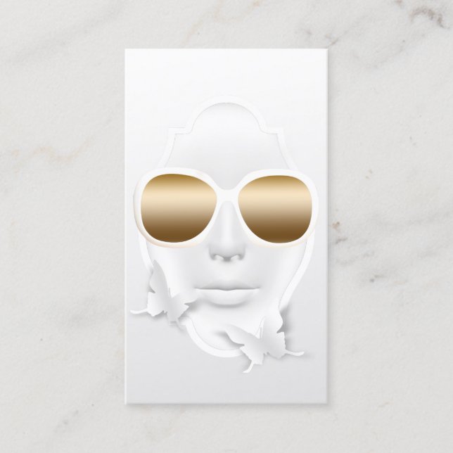 Makeup Artist Hair Stylist Paper Art Butterfly Business Card (Front)