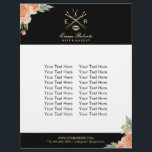 Makeup Artist & Hair Stylist Vintage Floral Salon Flyer<br><div class="desc">Makeup Artist & Hair Stylist Vintage Floral Salon Brochures.</div>