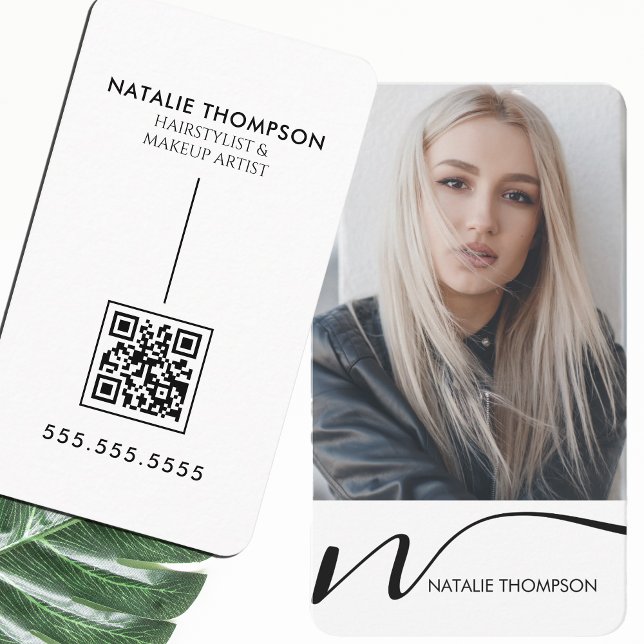 Makeup Artist Hairstylist Nail Tech Beauty Salon Business Card (Creator Uploaded)