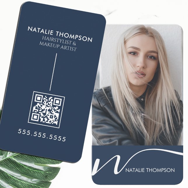 Makeup Artist Hairstylist Nail Tech Beauty Salon Business Card (Creator Uploaded)