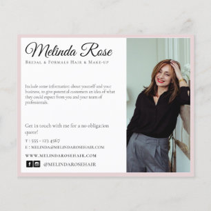 Makeup Artist Hairstylist Professional Pink Floral Flyer