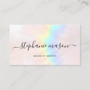 Makeup Artist Holographic Pastel Modern  Calling Card