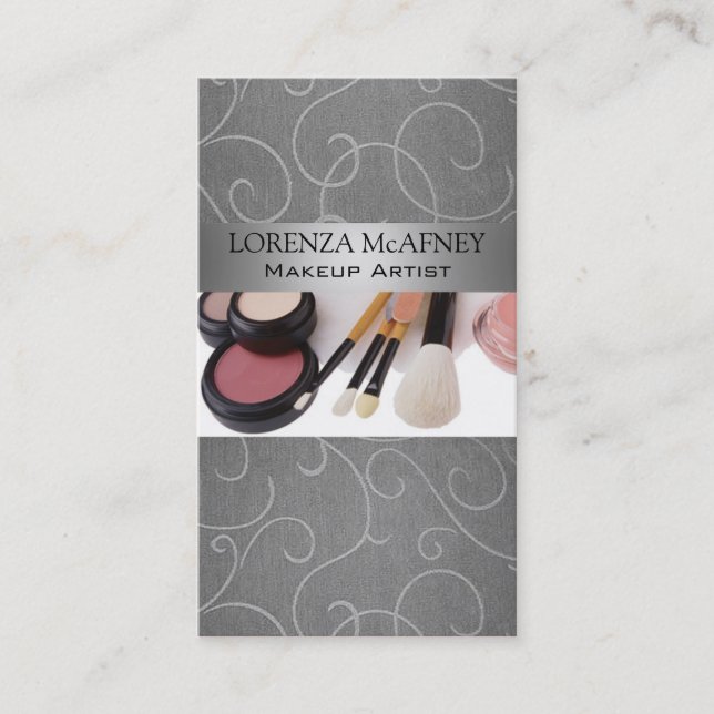 Makeup Artist II Professional Cosmetologist Business Card (Front)