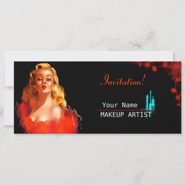 MakeUp Artist - Invitation (Front)