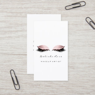 Makeup Artist Lash Glitter Pastel Pink Eye Business Card