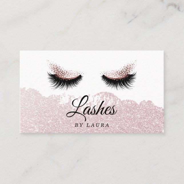 Makeup Artist Lashes Beauty Salon Eyes Cosmetics Business Card (Front)