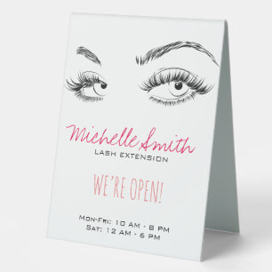 Makeup Artist Lashes Brows Black and White Simple