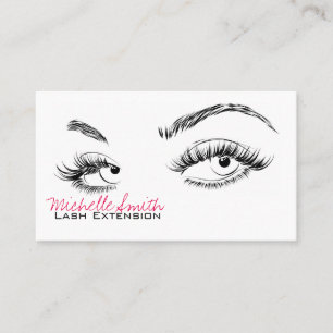 Makeup Artist Lashes Brows White Appointment Card