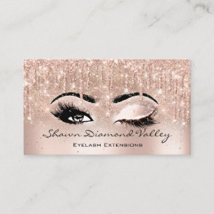 Makeup Artist Lashes Drips OPEN EYE CLOSED Drips Business Card