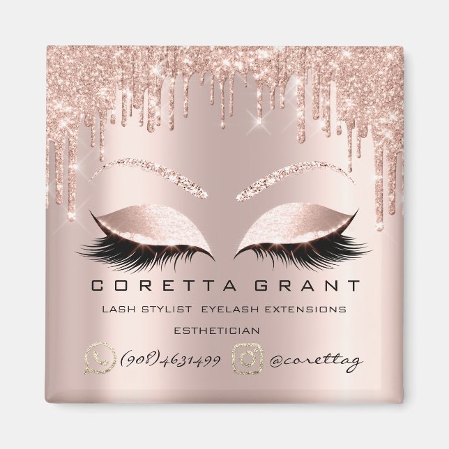 Makeup Artist Lashes Extension Rose Drips Aestheti Magnet (Front)