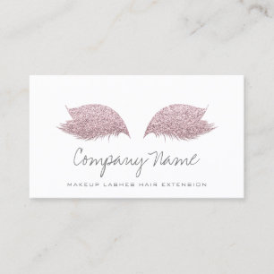 Makeup Artist Lashes Extension Rose White Grey Appointment Card
