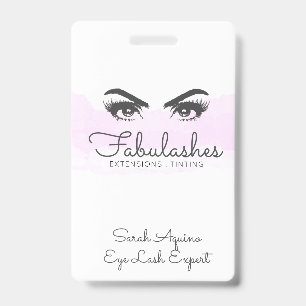 Makeup Artist Lashes Eyes Extensions Brows ID Badge
