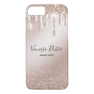 Makeup Artist Lashes Spark Drips Rose Gold Case-Mate iPhone Case
