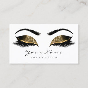 Makeup Artist Lashes White Gold Appointment Card
