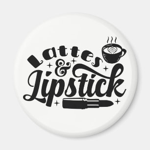 Makeup Artist Lipstick Latte Coffee Cosmetologist Magnet