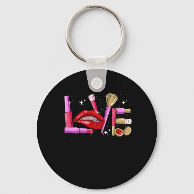 Makeup Artist Love Cosmetician Fashion Key Ring (Front)