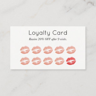 Makeup Artist Loyalty Card Chic Rose Gold Lips