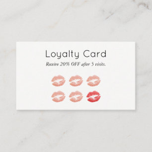 Makeup Artist Loyalty Card Chic Rose Gold Lips II