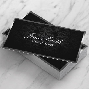 Makeup Artist Luxury Metal Border Business Card