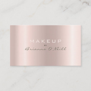 Makeup Artist Luxury Rose Gold Ombre Business Card