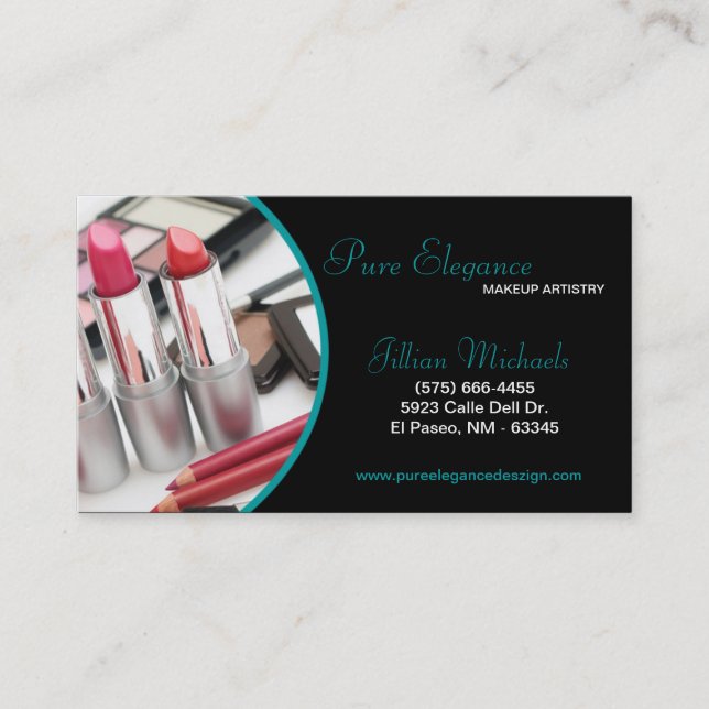 Makeup Artist Make Up Woman Business Card (Front)
