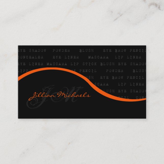 Makeup Artist Make Up Woman Business Card (Front)
