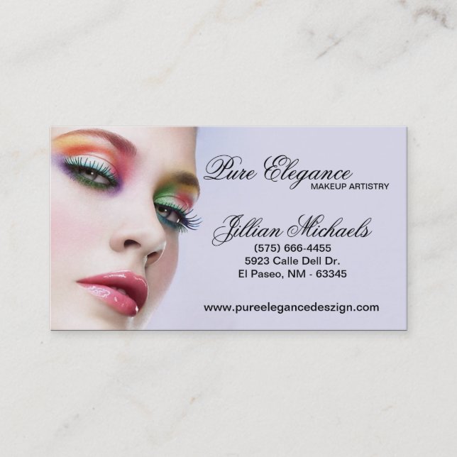 Makeup Artist Make Up Woman Business Card (Front)