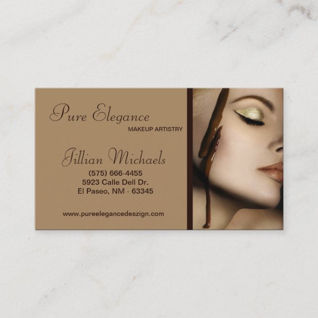 Makeup Artist Make Up Woman Business Card (Front)