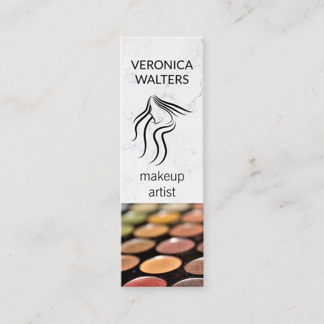 Makeup Artist | Makeup Palette | Beautician Mini Business Card (Front)