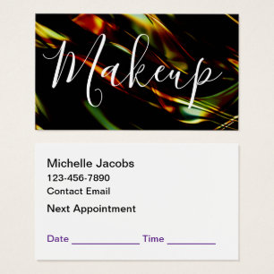 Makeup Artist Modern Appointment Business Cards