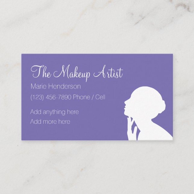 Makeup Artist Modern Beauty Business Card (Front)
