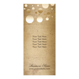 Makeup Artist Modern Gold Confetti Dots Grunge Rack Card