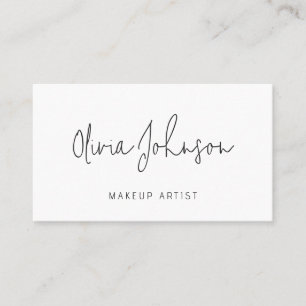 Makeup Artist Modern Hand Lettered Business Card