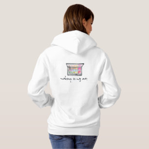 Makeup Artist Palette - "Makeup Is My Art" Quote Hoodie