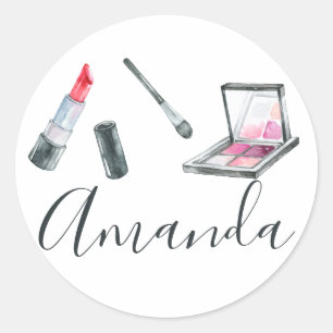 Makeup Artist Personalised Custom Art Classic Round Sticker