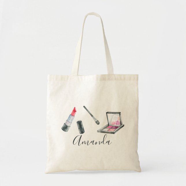 Makeup Artist Personalised Custom Art Tote Bag (Front)