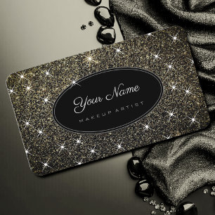 Makeup Artist Platinum Gold Glitter Luminous Stars Business Card