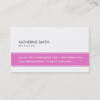 Makeup Artist Professional Elegant Pink and White Business Card
