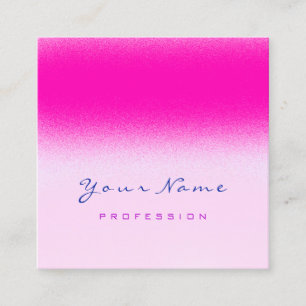 Makeup Artist Professional Eyeash Pink Fuchsia Square Business Card