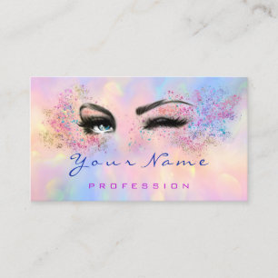Makeup Artist Professional Eyelash Holograph Business Card
